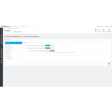 ماژول لیست ترکیبات پرستاشاپ
