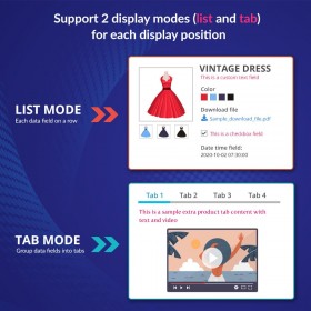 ماژول فیلد و تب سفارشی صفحه محصول پرستاشاپ