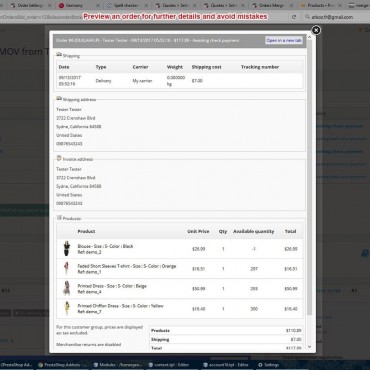 ماژول ترکیب سفارشات پرستاشاپ