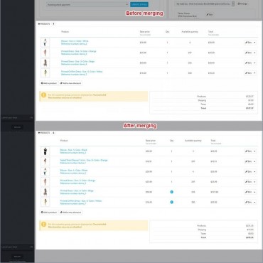 ماژول ترکیب سفارشات پرستاشاپ