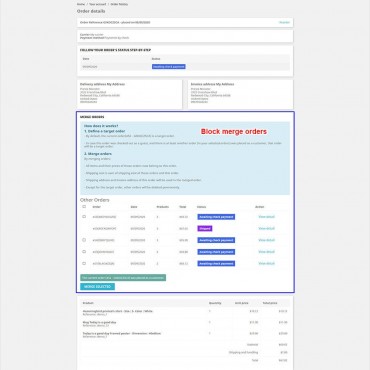 ماژول ترکیب سفارشات پرستاشاپ