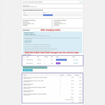 ماژول ترکیب سفارشات پرستاشاپ