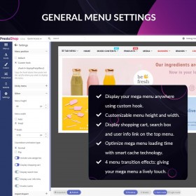ماژول مگامنوی زیبای پرستاشاپ کاری از شرکت ETS Soft