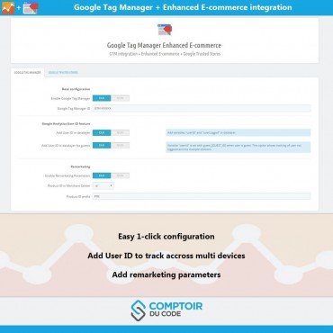 ماژول ترکیب پرستاشاپ با گوگل تگ منیجر