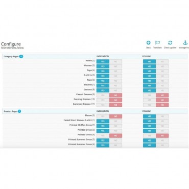 ماژول سئو پرستاشاپ - نوایندکس و فالو