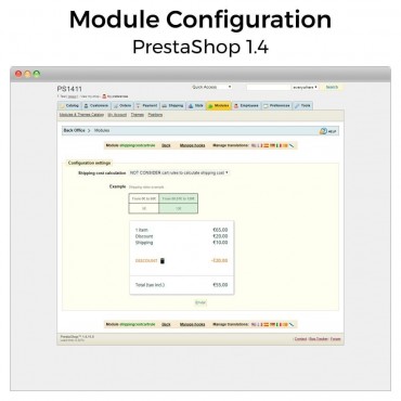 ماژول هزینه ارسال پرستاشاپ مستقل از قوانین سبد و تخفیف ها