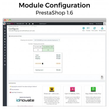 ماژول هزینه ارسال پرستاشاپ مستقل از قوانین سبد و تخفیف ها