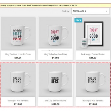 ماژول مرتب سازی محصول بر اساس موجودی انبار