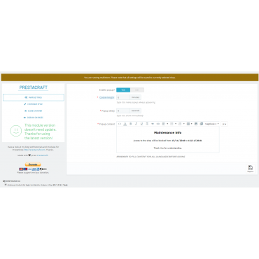 ماژول رایگان پرستاشاپ - افزونه پاپ آپ پرستاشاپ