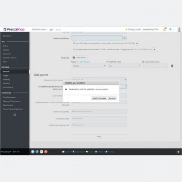 ماژول فیلتر محصول پرستاشاپ پیشرفته + ویرایش انبوه