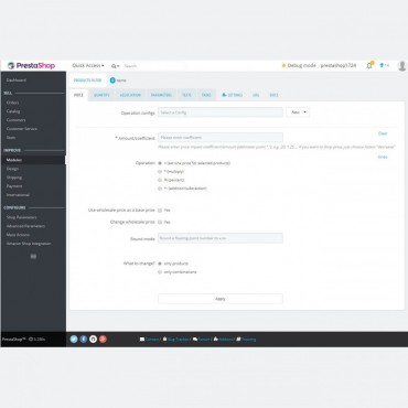 ماژول فیلتر محصول پرستاشاپ پیشرفته + ویرایش انبوه