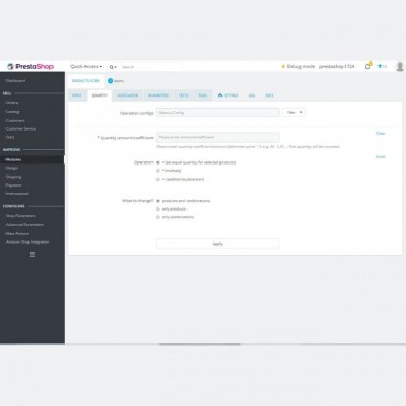 ماژول فیلتر محصول پرستاشاپ پیشرفته + ویرایش انبوه