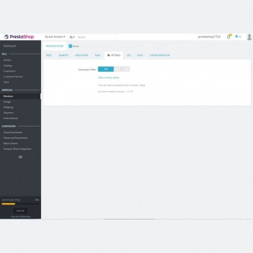 ماژول فیلتر محصول پرستاشاپ پیشرفته + ویرایش انبوه