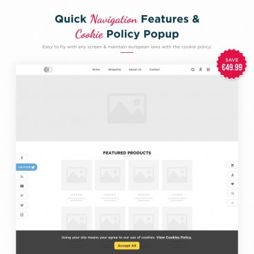 قالب الکترون پرستاشاپ شرکت ThemeVolty