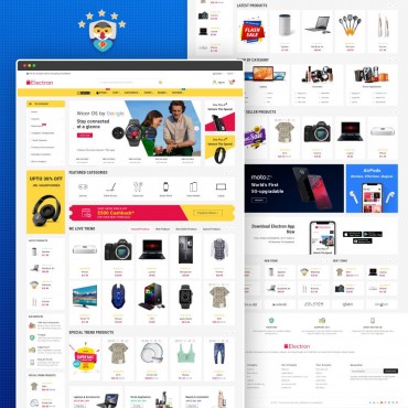 قالب الکترون پرستاشاپ شرکت ThemeVolty