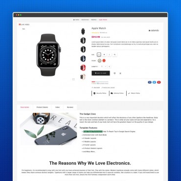 قالب الکترون پرستاشاپ شرکت ThemeVolty