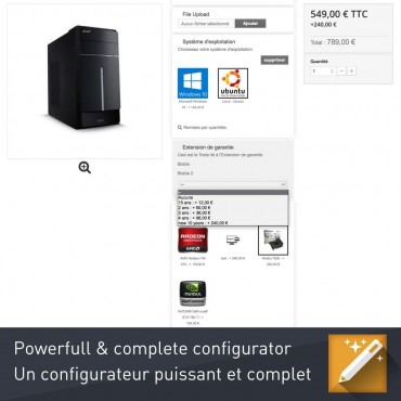 ماژول آپشن، سفارشی سازی و پکیج محصول پرستاشاپ