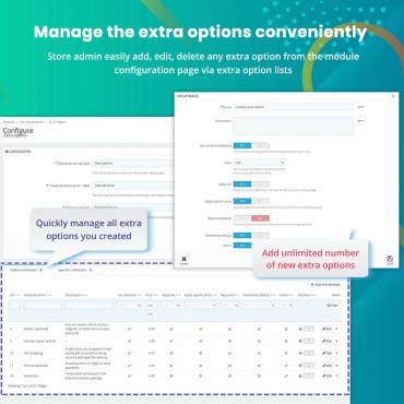 ماژول آپشن اضافی محصول پرستاشاپ