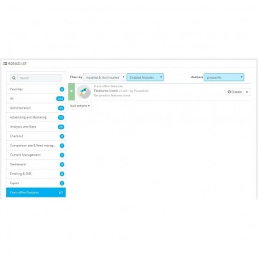 ماژول آیکن برای ویژگی های پرستاشاپ