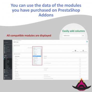 سفارشی سازی ستون های بخش مدیریت پرستاشاپ