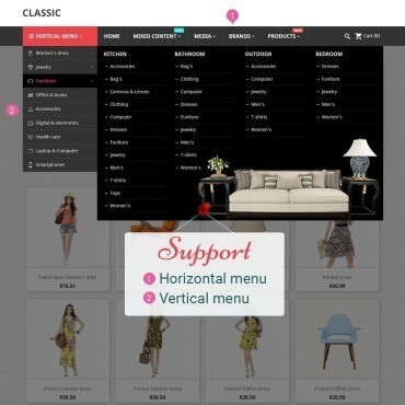 افزونه Mega Menu PRO - ماژول مگا منو پرستاشاپ