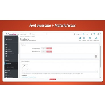 ماژول Material Icons + Font Awesome پرستاشاپ