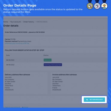 ماژول مدیریت کالای مرجوعی در پرستاشاپ