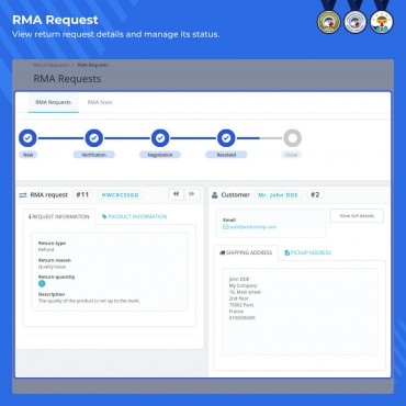 ماژول مدیریت کالای مرجوعی در پرستاشاپ