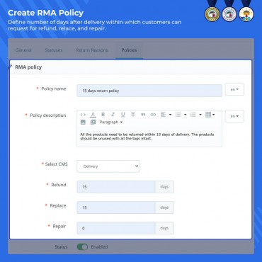 ماژول مدیریت کالای مرجوعی در پرستاشاپ