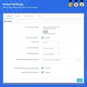 ماژول مدیریت کالای مرجوعی در پرستاشاپ