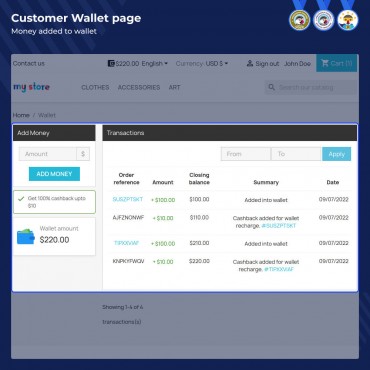ماژول کیف پول پرستاشاپ وبکول