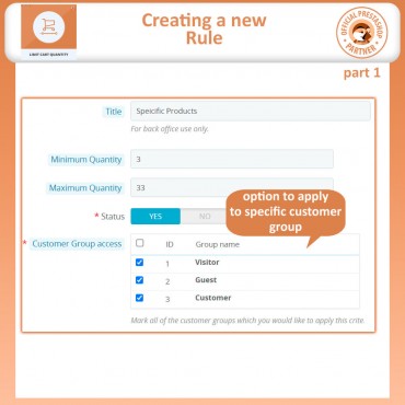 ماژول قوانین حداکثر و حداقل تعداد خرید در پرستاشاپ