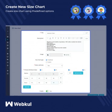ماژول چارت محصول پرستاشاپ وبکول