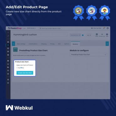 ماژول چارت محصول پرستاشاپ وبکول