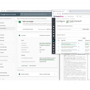ماژول ایندکس گوگل پرستاشاپ - Google Indexing API
