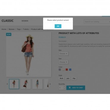 ماژول مجبور کردن مشتری برای انتخاب ترکیب در پرستاشاپ