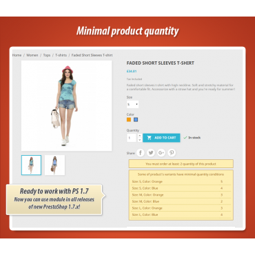 ماژول حداقل تعداد خرید از یک محصول در پرستاشاپ