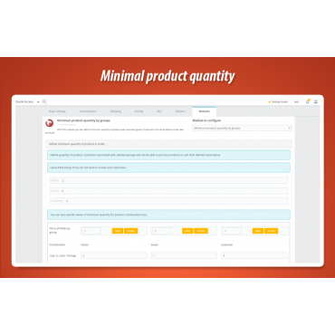ماژول حداقل تعداد خرید از یک محصول در پرستاشاپ