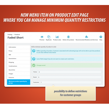 ماژول حداقل تعداد خرید از یک محصول در پرستاشاپ