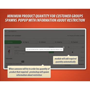 ماژول حداقل تعداد خرید از یک محصول در پرستاشاپ