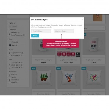 ماژول پیشنهاد ویژه - تایمر شمارش معکوس تخفیف در پرستاشاپ