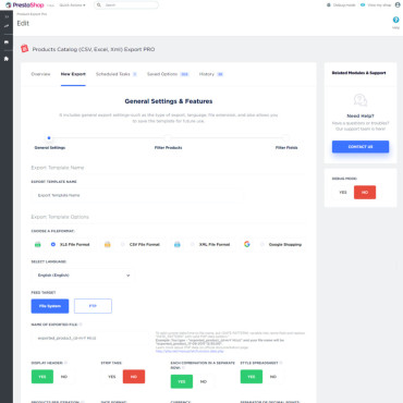 ماژول خروجی گیری کاتالوگ پرستاشاپ نسخه Pro