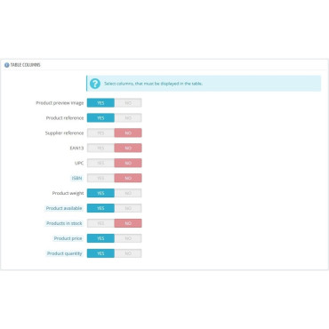 ماژول مشاهده جدولی ترکیبات محصول در پرستاشاپ