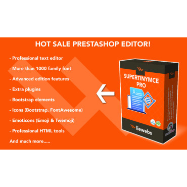 ماژول SuperTinyMCE PRO - برترین ویرایشگر متن پرستاشاپ