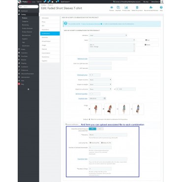 ماژول ترکیبات برای محصولات مجازی در پرستاشاپ