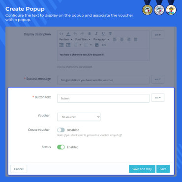 پاپ آپ ورود/خروج با نمایش کد تخفیف در پرستاشاپ