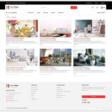 قالب فرنی‌تاون پرستاشاپ - FurniTown