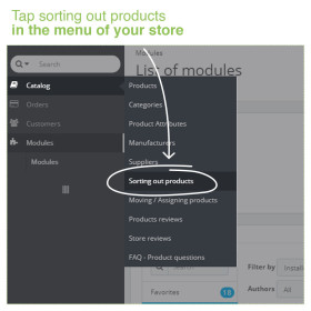 مرتب سازی محصولات بر اساس دسته بندی در پرستاشاپ