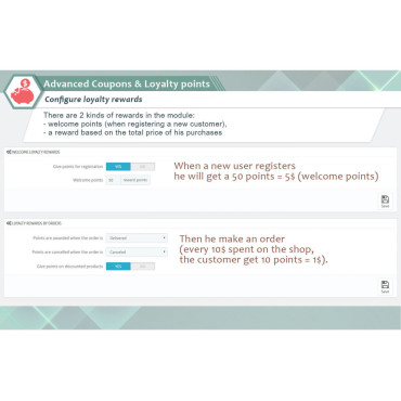 ماژول کوپن های تخفیف پیشرفته و امتیازات وفاداری پرستاشاپ