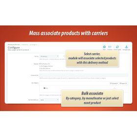 ماژول تخصیص حامل در پرستاشاپ به محصولات به صورت انبوه
